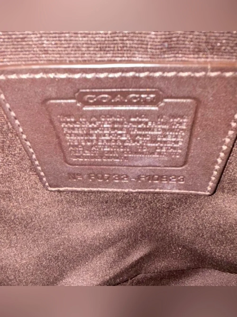 Vintage Coach Soho Signature Hobo Bag F10923 Khaki Brown Jacquard Suede Trim